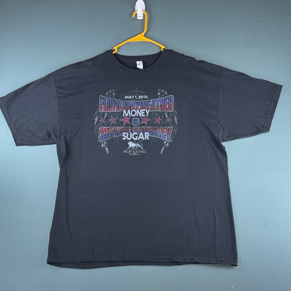 Floyd Mayweather and Shane Mosley Black Graphic T-Shirt - Picture 1 of 10
